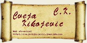 Cveja Kikojević vizit kartica